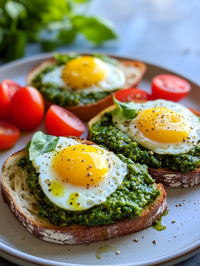 Pesto Eggs auf Sourdough: Der virale Frühstücks-Trend, den Sie probieren müssen